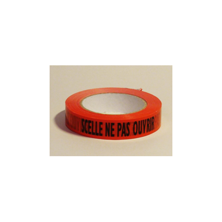 Adhesif Rlx Rouge pour emballage SCELLE NE PAS OUVRIR 25 mm x 100 m