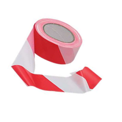 Ruban gel des lieux - blanc/rouge (l.50 mm x L.100m)