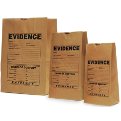 Sac kraft "EVIDENCE" 18 x10 x 34 cm / 100