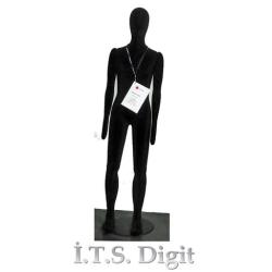 Mannequin mousse NOIR articule Homme 1.80 m armature metal + platine