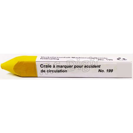 Crayon marquage waterproof jaune 20x20x150 mm / 2