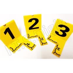 Plot marquage Jaune 8x8cm perce equerre graduee 6cmx2 / 1-20