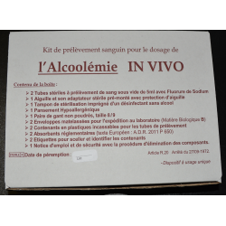 Kit de prelevement sanguin IN VIVO - Alcoolemie