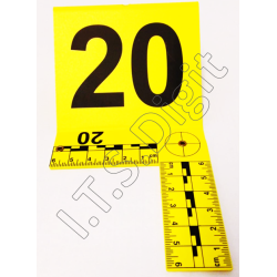 Plot marquage Jaune 9x8 cm regles pliables 14 cm / 1-10