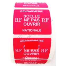 Adhesif securite void rouge Rlx 250 pastilles 30x40 mm GN