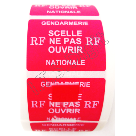 Adhesif securite void rouge Rlx 250 pastilles 30x40 mm GN
