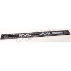 Reglets PVC millimetres 30 cm noirs / 4