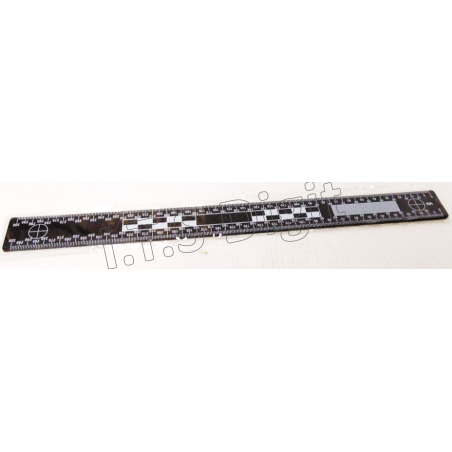 Reglets PVC millimetres 30 cm noirs / 4