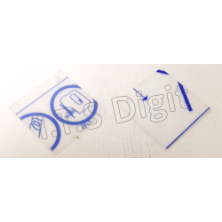 Support rigides PVC transparent 6 x 6 cm / 30