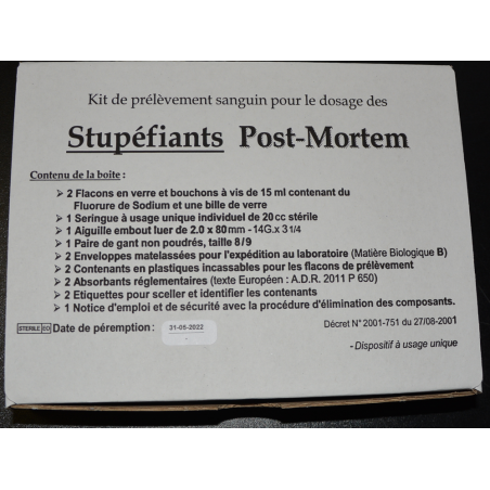 Kit de depistage de Stupefiants POST MORTEM