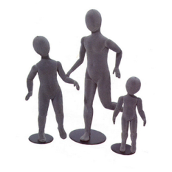 Mannequin mousse couleur Gris semi articule 0.92 m "lege" Enfant (sans socle)