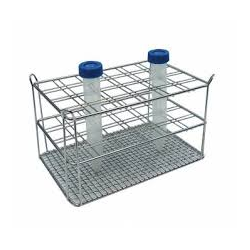 Portoir pour fioles en Acier inox. 30 x 160 x 122