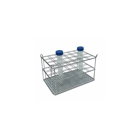 Portoir pour fioles en Acier inox. 30 x 160 x 122