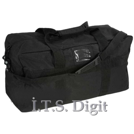 Sac militaire en polyester Noir enduit impermeable 63x28x30