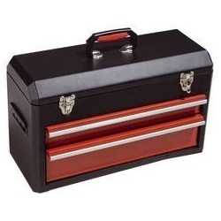 Boite a outil metallique 2 tiroirs - 52 x 22 x 30 cm
