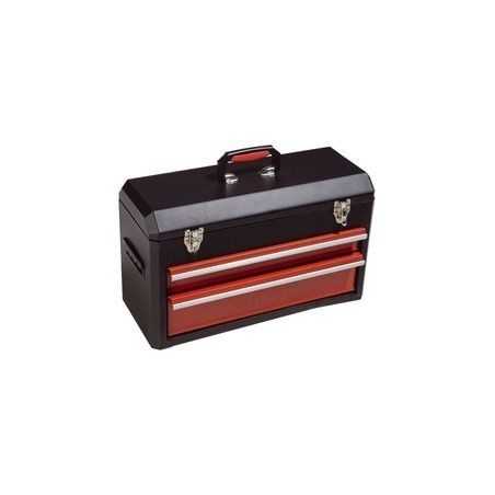 Boite a outil metallique 2 tiroirs - 52 x 22 x 30 cm