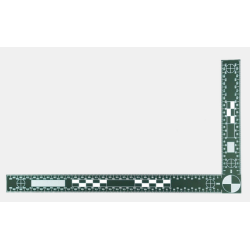 Equerre magnetique millimetree noire 15 x 30