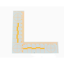 Equerre PVC millimetree ABFO 105 x 105 mm fluo orange