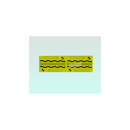 Mesurettes adhesives 5 cm jaune / 100