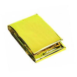 Couverture de survie 160 x 210 cm doree/argentee