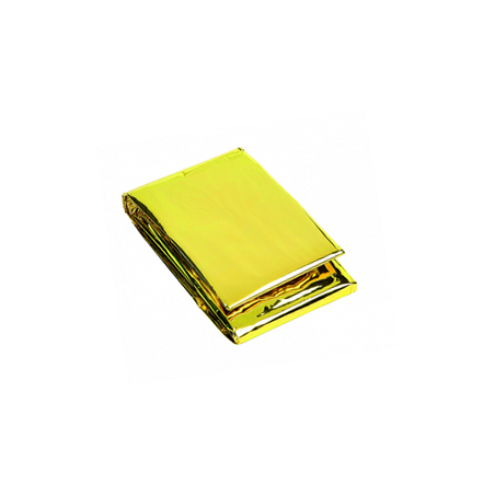 Couverture de survie 160 x 210 cm doree/argentee