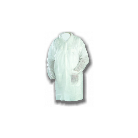 Blouse polyethylene jetable blanc / 50