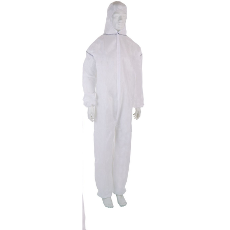 Combinaison jetable resistant produits chimiques blanc T 5-6 / XXL