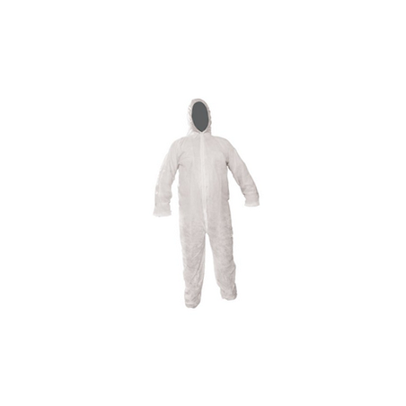 Combinaison capuche polypropylene blanc taille L