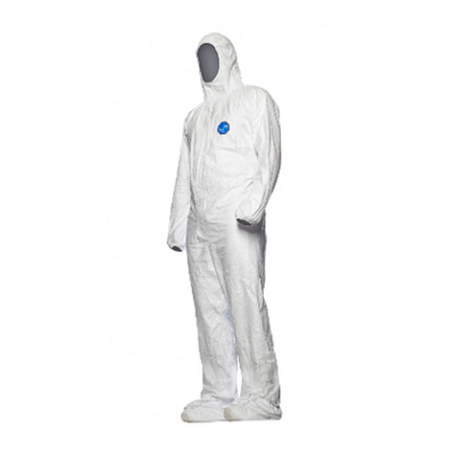 Combinaison Tyvek etanche blanche capuche et surbotte XL