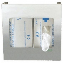 Distributeur acier laque pour 2 boites de gant jetable 276x270x85