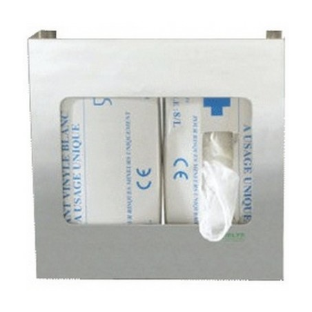 Distributeur acier laque pour 2 boites de gant jetable 276x270x85