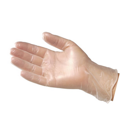 Gants vinyle non poudres courts taille (8/9) L / 100