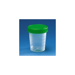 Pots 120 Ml avec couvercle (aseptique bouchon Vert)