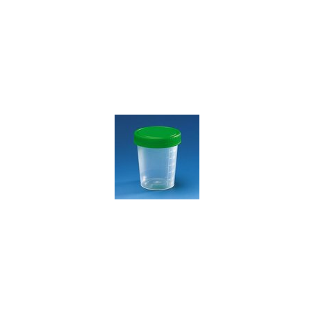 Pots 120 Ml avec couvercle (aseptique bouchon Vert)