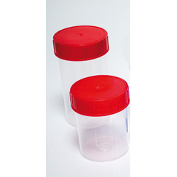 Pilulier PP vissant rouge droit (125 ml - H74 mm - D.52 mm)