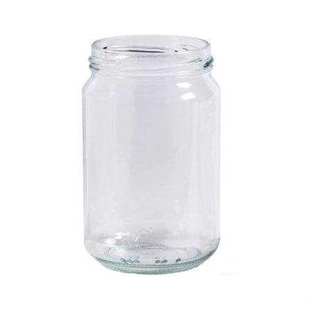Pot verre vissant blanc 450 ml / 6