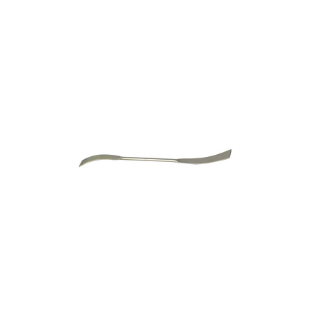 Spatule acier inoxidable double extremites courbees 150 mm