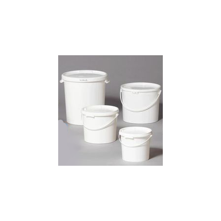 Seaux plastique PP 3.8 l ferm.coiff. (H177 mm-DH184 mm-DB166 mm)
