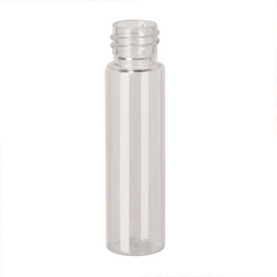 Flacon de 125 Ml PETG Cristal + capsule a vis PP Blanc