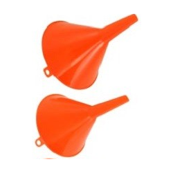Entonnoir plastique pour acides 120 mm et 75 mm / lot de 2