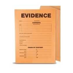 Sac papier kraft securise "Evidence" 13.33x8.89x27.3 mm / 100