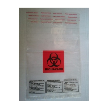 Sachet double poche inviolable BIOHAZARD 170 x 250 / 100