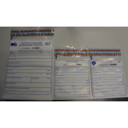 Sac securite transparent NEUTRE 340 mm x 450 mm / 50