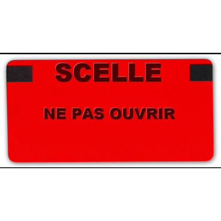 Adhesif rouleaux scelle "ne pas ouvrir" rouge Predecoupe
