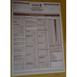 Fiche "E" Resultats de l' Examen Clinique et Medical