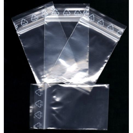 Sac plastique polyethylene ZIP (50micron - 160x220 mm) / 100
