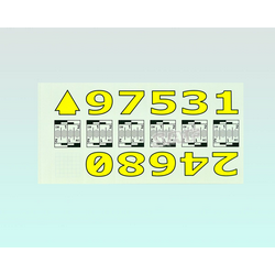 Carnet de numeros adhesifs de 1 a 9 / 25