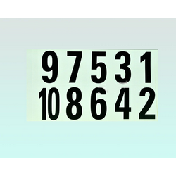 Carnet de numeros adhesifs de 1 a 10 / 25