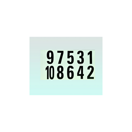Carnet de numeros adhesifs de 1 a 10 / 25
