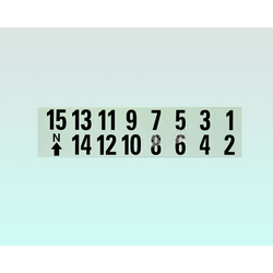Carnet de numeros adhesifs de 1 a 15 / 25